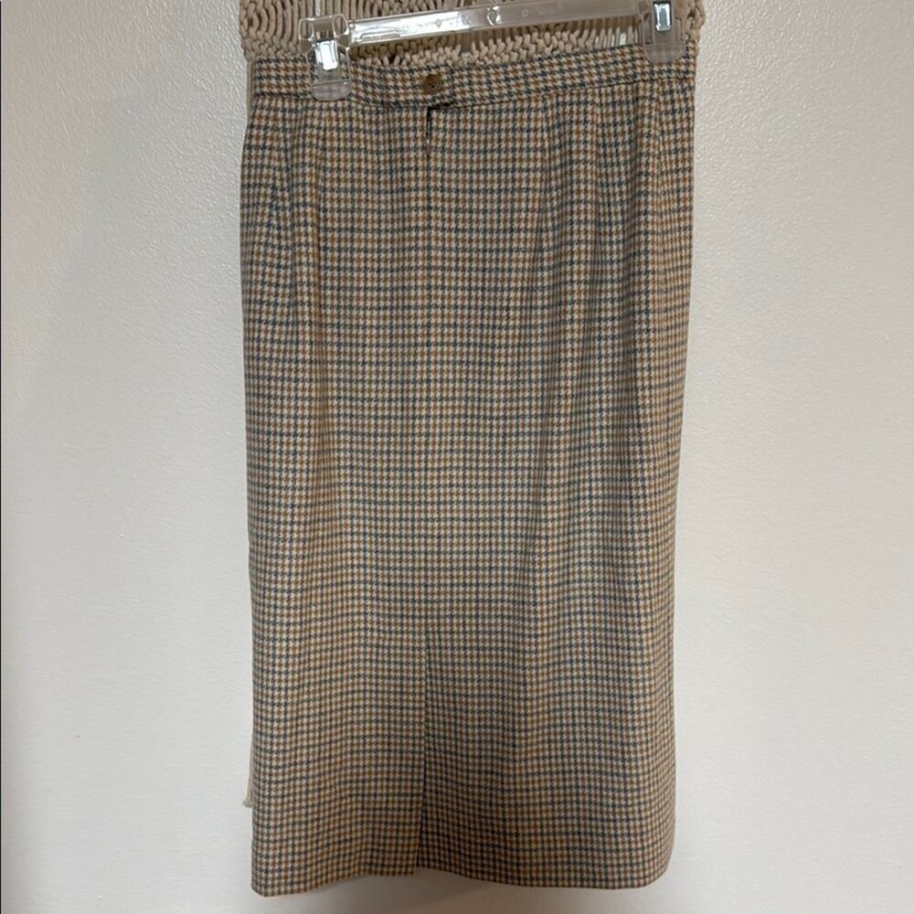 Vintage Pendleton wool houndstooth pencil skirt size 6 - Picture 2 of 4